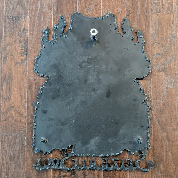 Handcrafted Black Beard Pirate Skull Molten Metal Wall Art From Nine Line